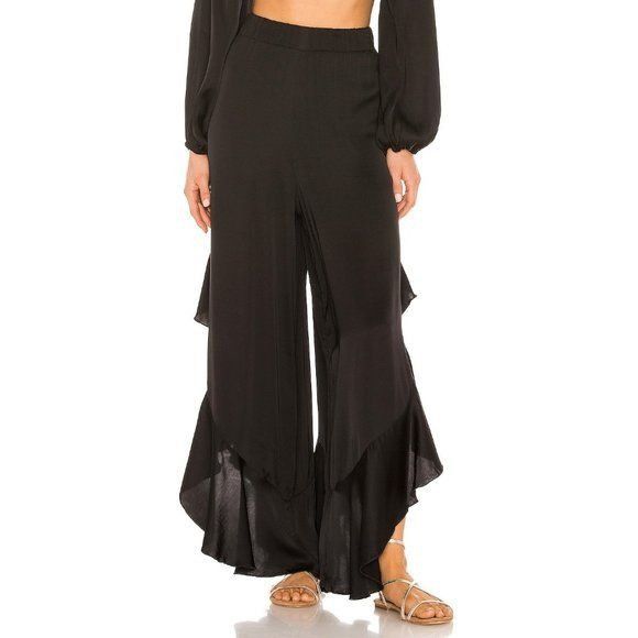 REVOLVE PQ Black Halsey Pants with Asymmetrical Hem Size 26" / US 2 / IT 38 - 4 Thumbnail