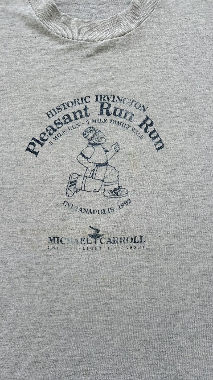 Vintage MICHAEL CARROLL LOTTERY FOUNDATION RUN VINTAGE 90S TEE Size US XL / EU 56 / 4 - 2 Thumbnail