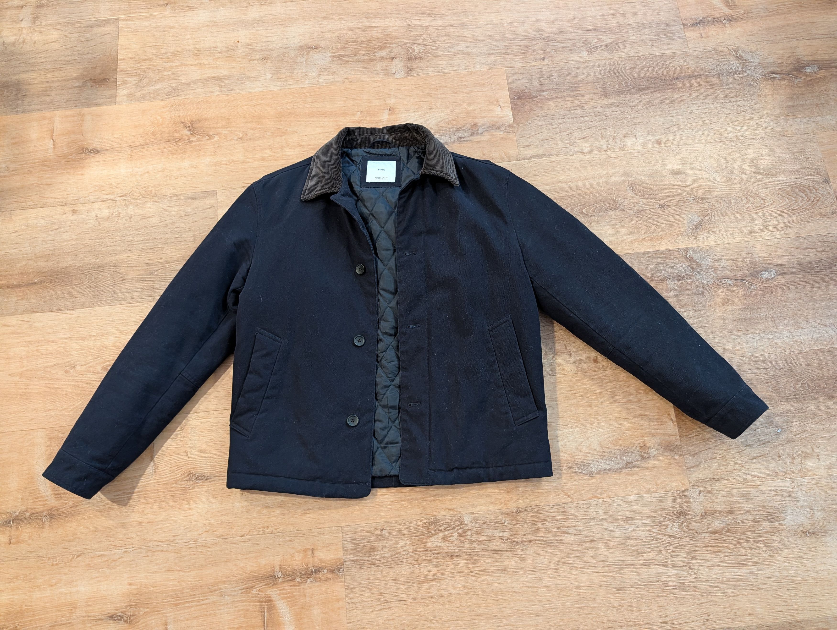 Mango MNGO Cotton Barn Jacket - NAVY Size US S / EU 44-46 / 1 - 1 Thumbnail