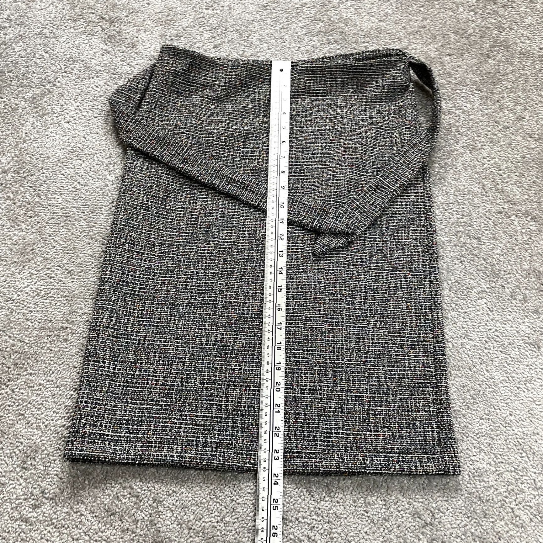Loft LOFT Pencil Straight Skirt Womens M Multicolor Tweed Belted Workwear Midi Plaid Size 32" / US 10 / IT 46 - 5 Thumbnail