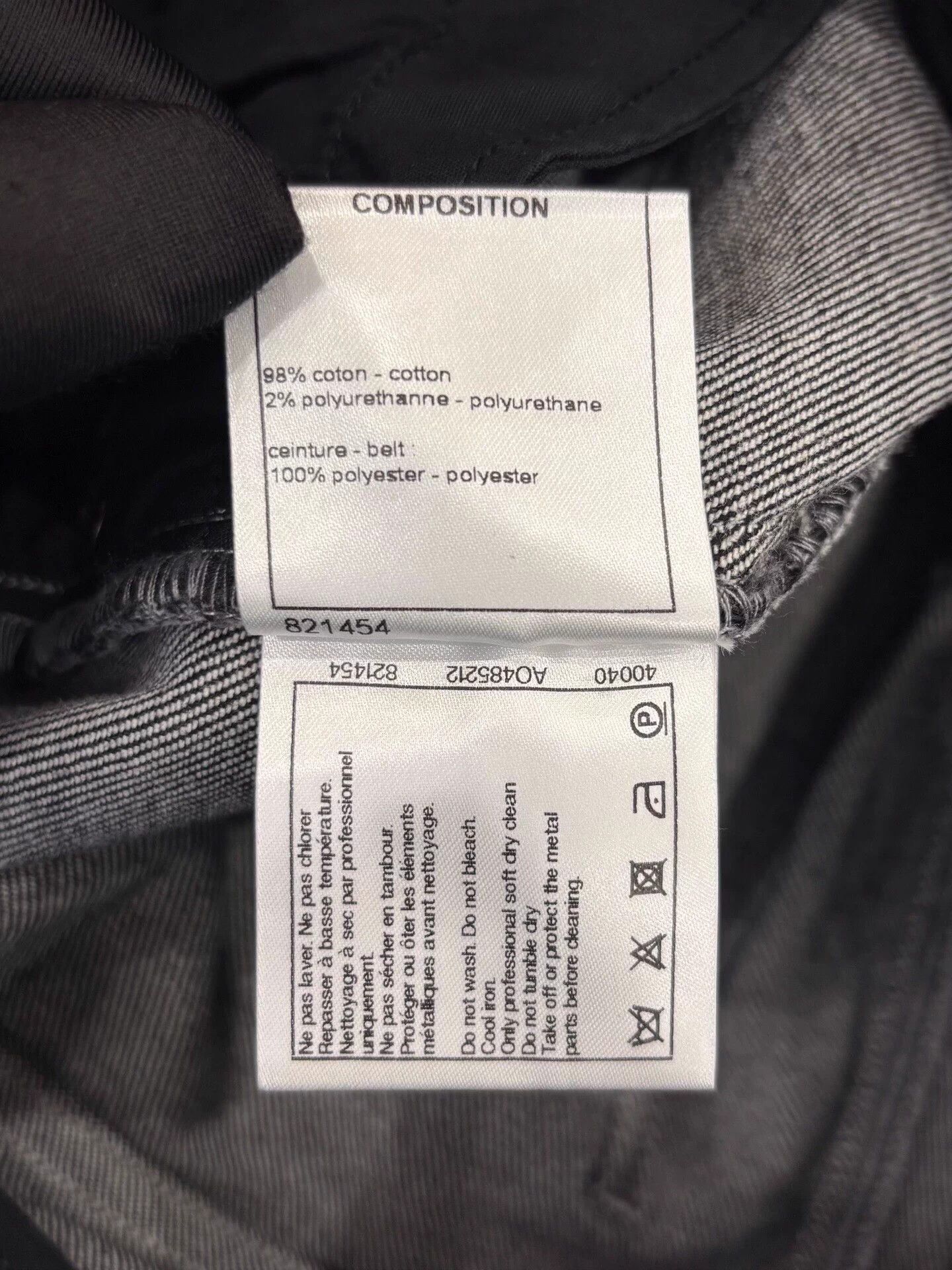 Chanel Chanel Silver CC Button Logo Black Women's Jeans Size 26" / US 2 / IT 38 - 6 Thumbnail