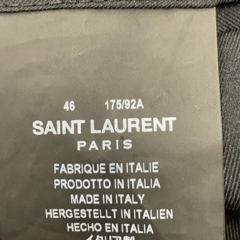 Saint Laurent Paris S/S16 Double Breasted Velvet Blazer Jacket x Hedi Slimane Size US S / EU 44-46 / 1 - 5 Thumbnail