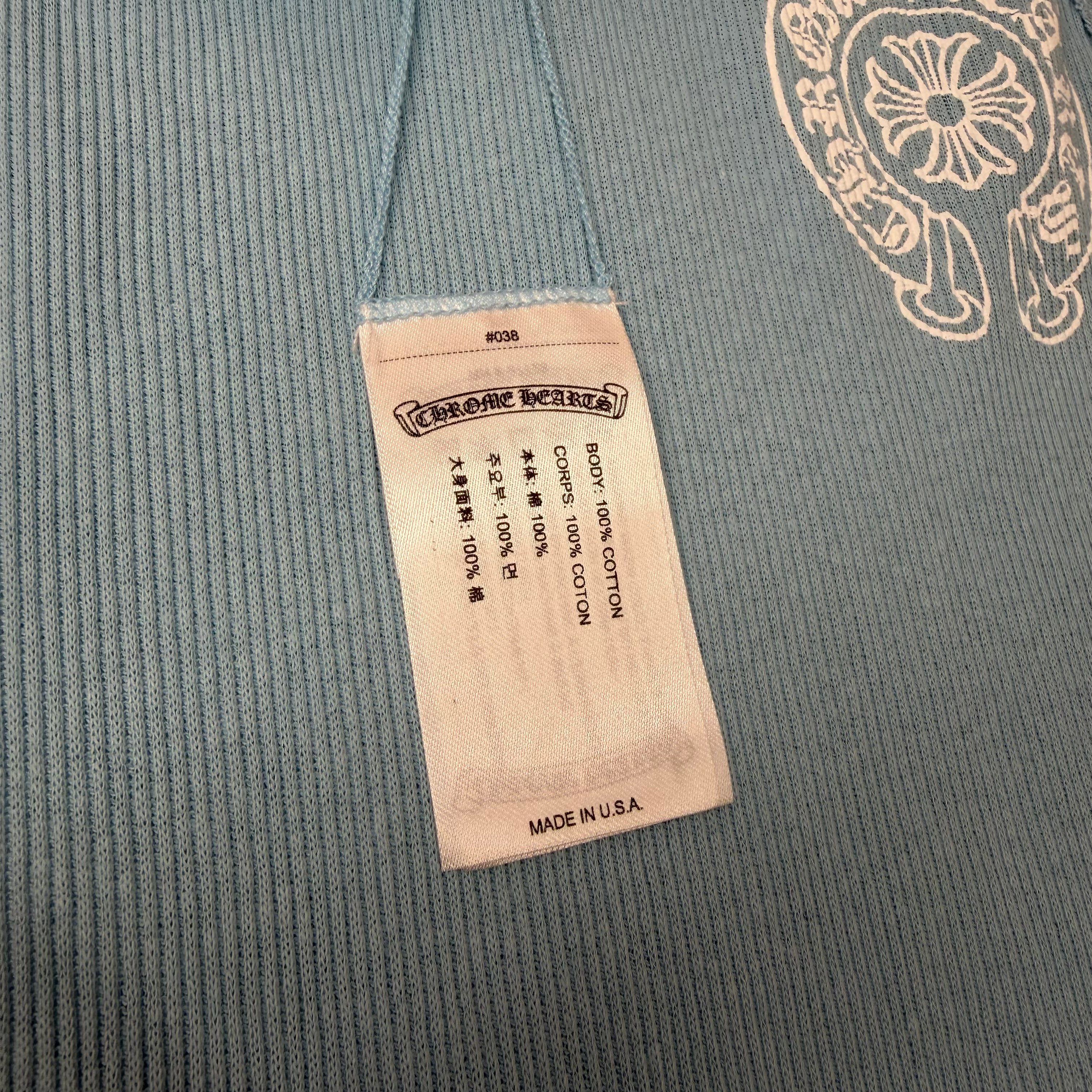 Chrome Hearts Chrome Hearts Horseshoe Baby Blue Ribbed Tank M Size US M / EU 48-50 / 2 - 6 Thumbnail