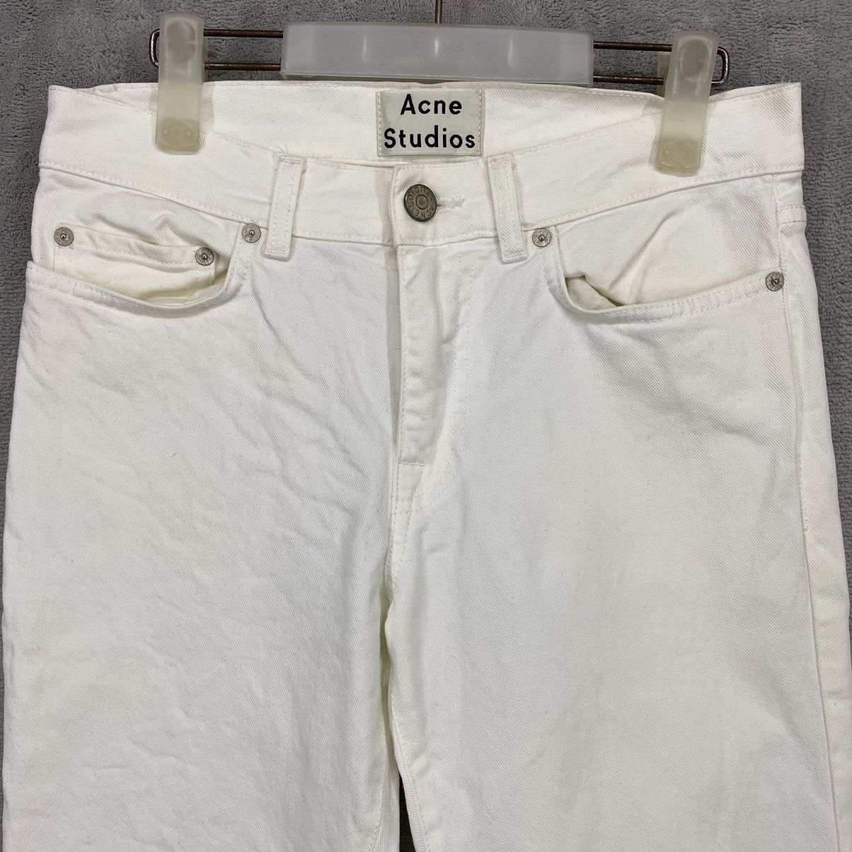 Acne Studios 🔥RARE🔥 ACNE STUDIOS WHITE DENIM JEANS Size US 28 / EU 44 - 6 Thumbnail