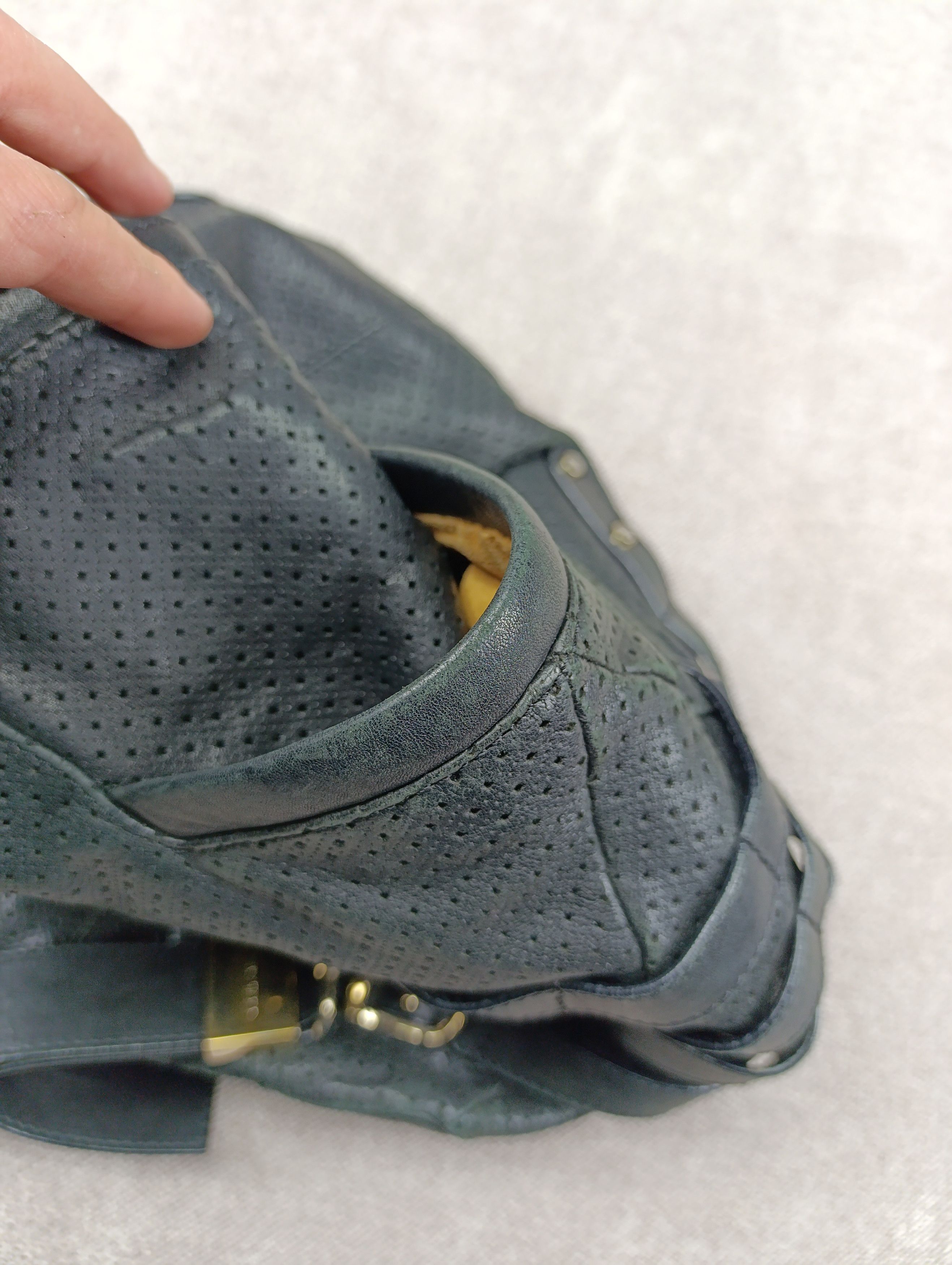 Jimmy Choo Jimmy Choo Black Perforated Leather Gold Hardware Bree Bag Size ONE SIZE - 6 Thumbnail