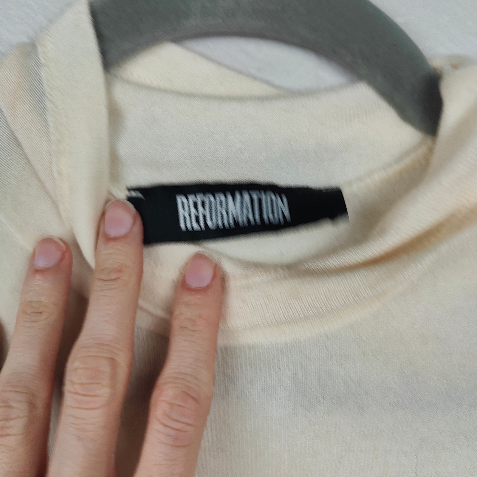 Other Reformation Mock Neck Top Womens Small Cream Sweater Size S / US 4 / IT 40 - 6 Thumbnail