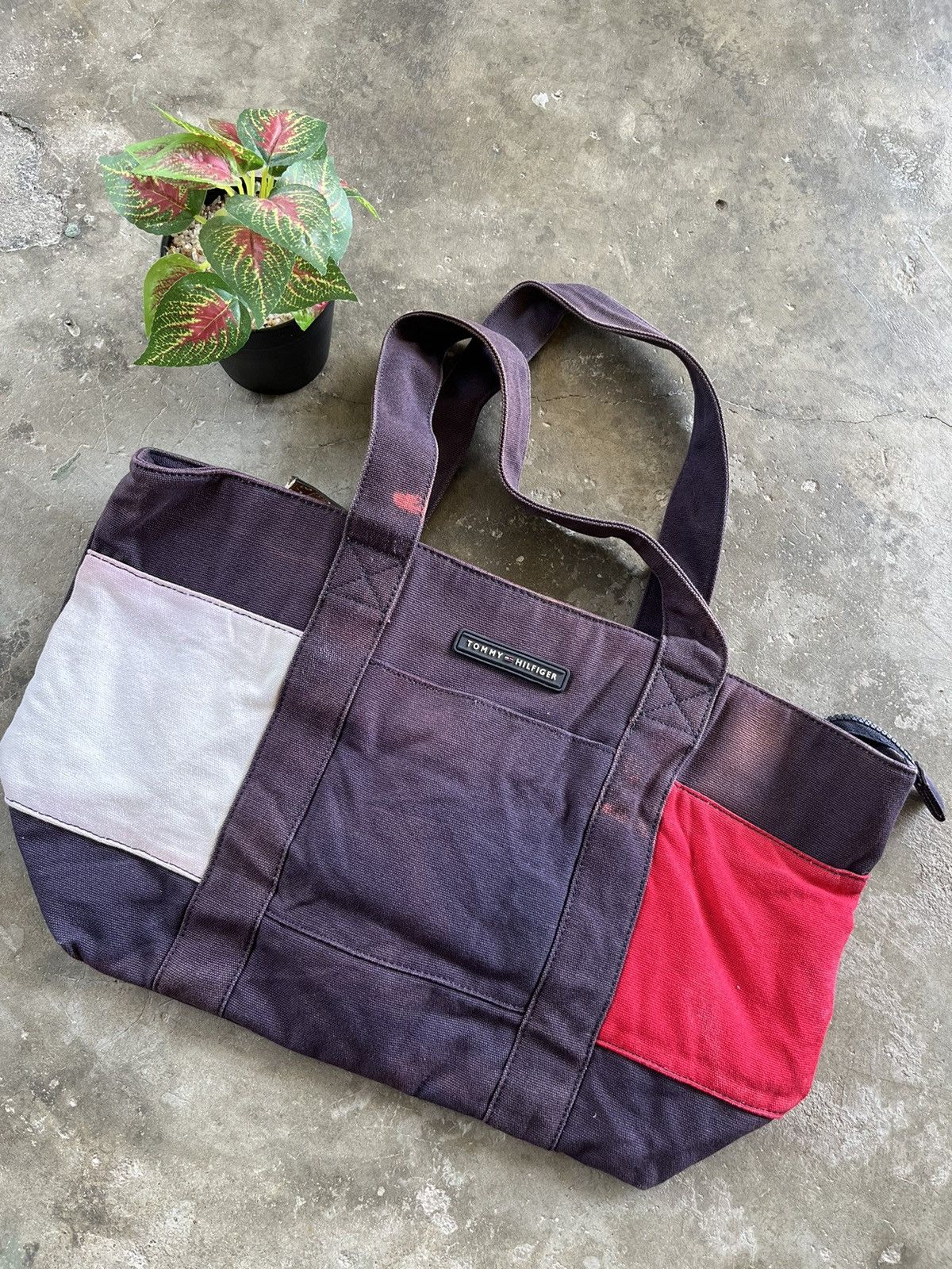 Tommy Hilfiger × Vintage 🔥Vintage Tommy Hilfiger Tote Bag Sun Faded Size ONE SIZE - 1 Thumbnail