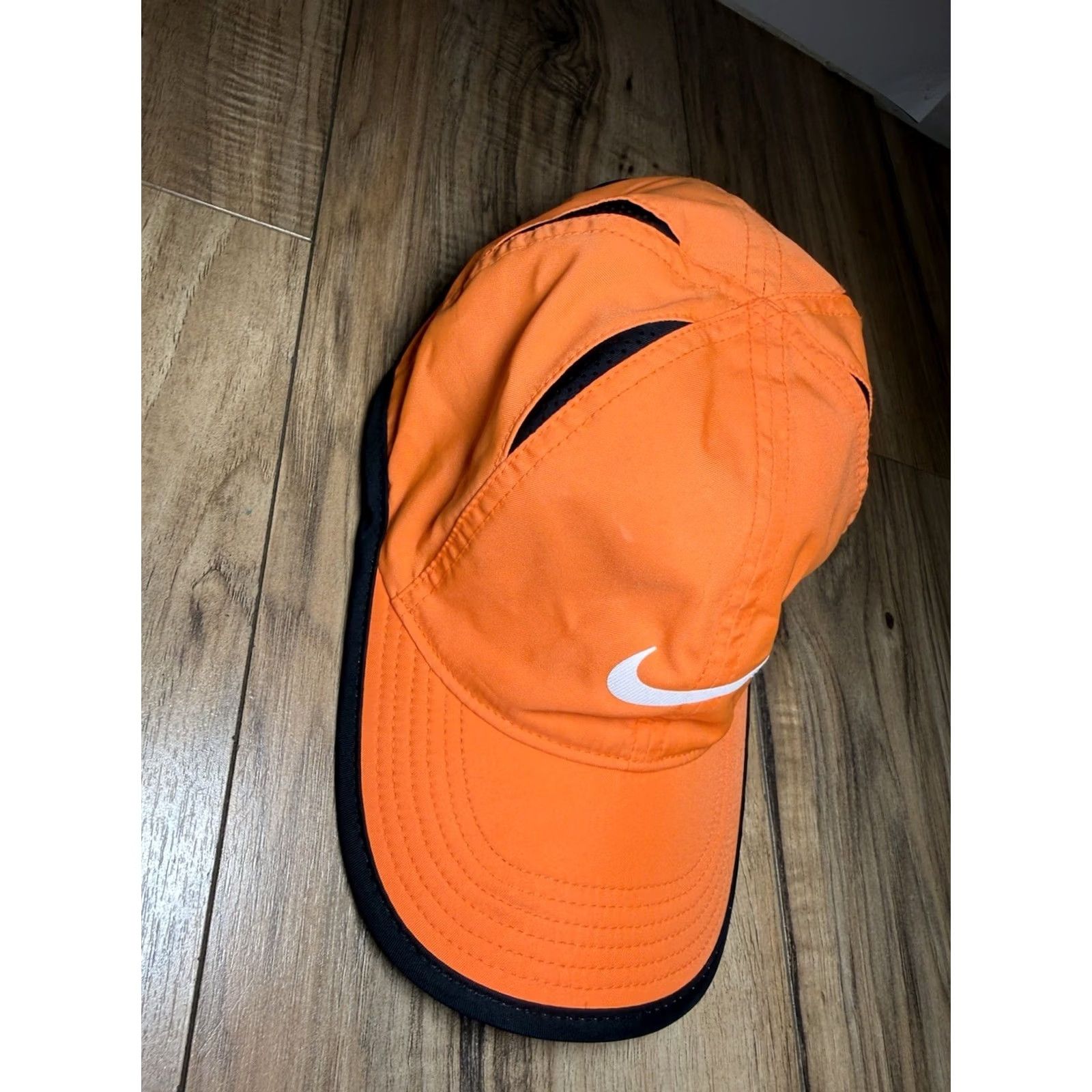 Nike VINTAGE Nike Daybreak Aerobill Orange 5 Panel Cap Hat Feather Tailwind Mens Size ONE SIZE - 2 Thumbnail