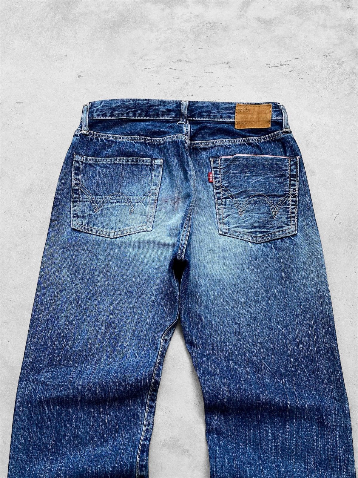 Edwin Thrashed Edwin 505 Red Line Selvedge Denim 🇯🇵 Size US 30 / EU 46 - 9 Thumbnail