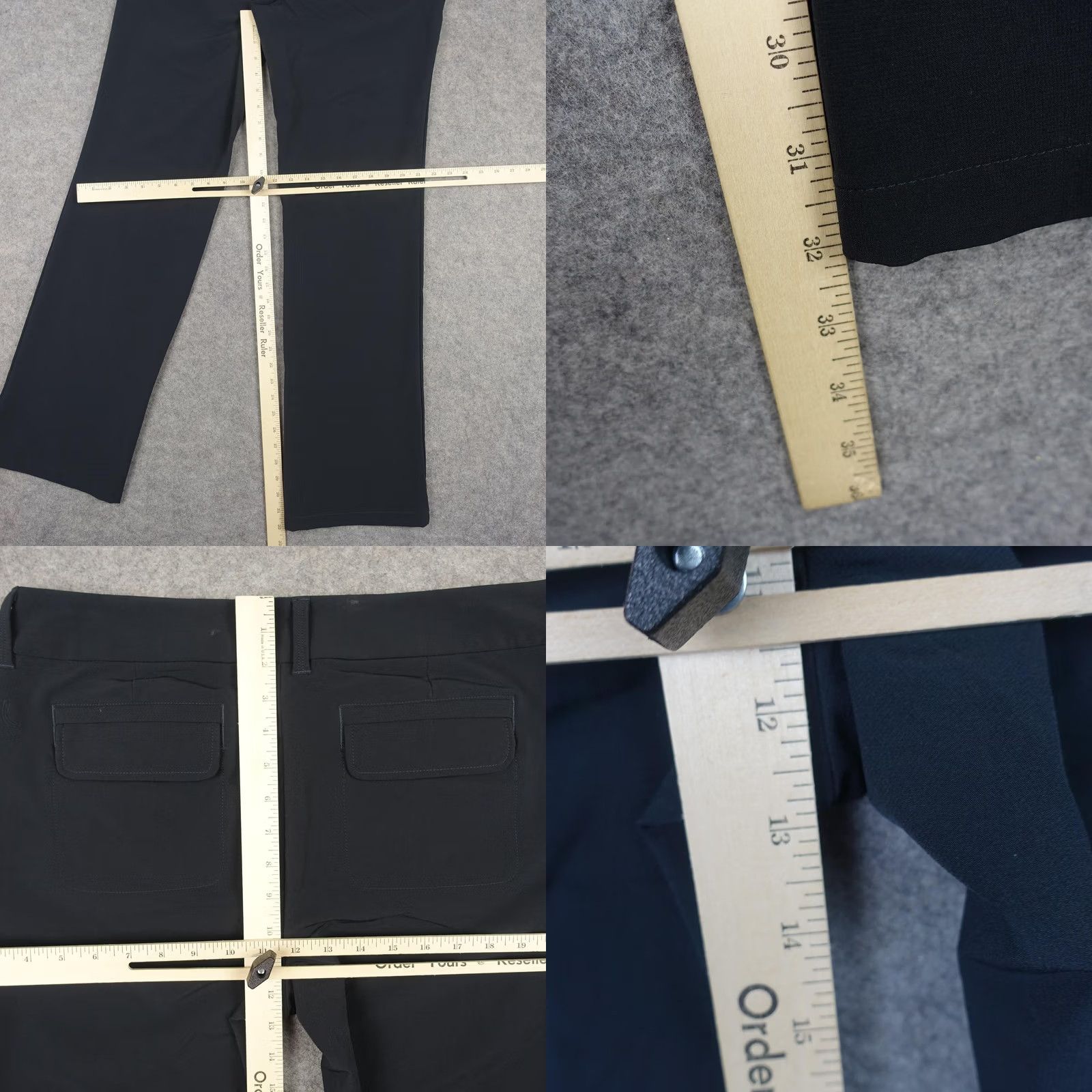 Vintage Lolë Pants Womens 12 Black Stretch Flare Outdoor Hiking Wicking UPF Athletic Shirt? Size 34" / US 12 / IT 48 - 9 Thumbnail
