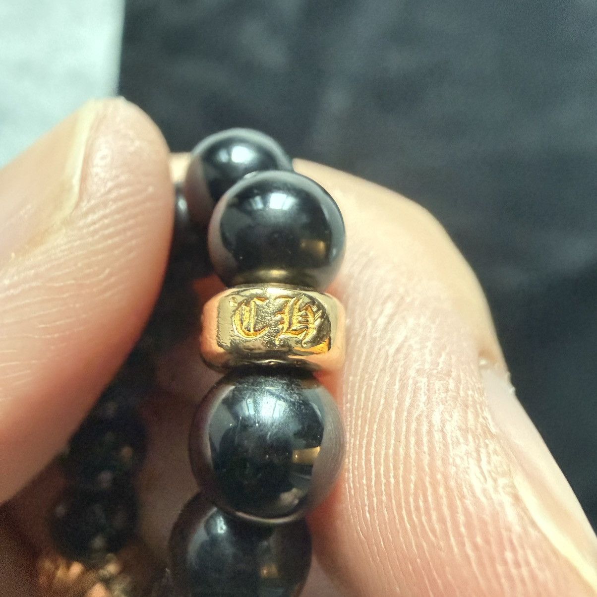 Chrome Hearts Chrome Hearts 22k Black Beads Bracelet Large Size Size ONE SIZE - 6 Thumbnail