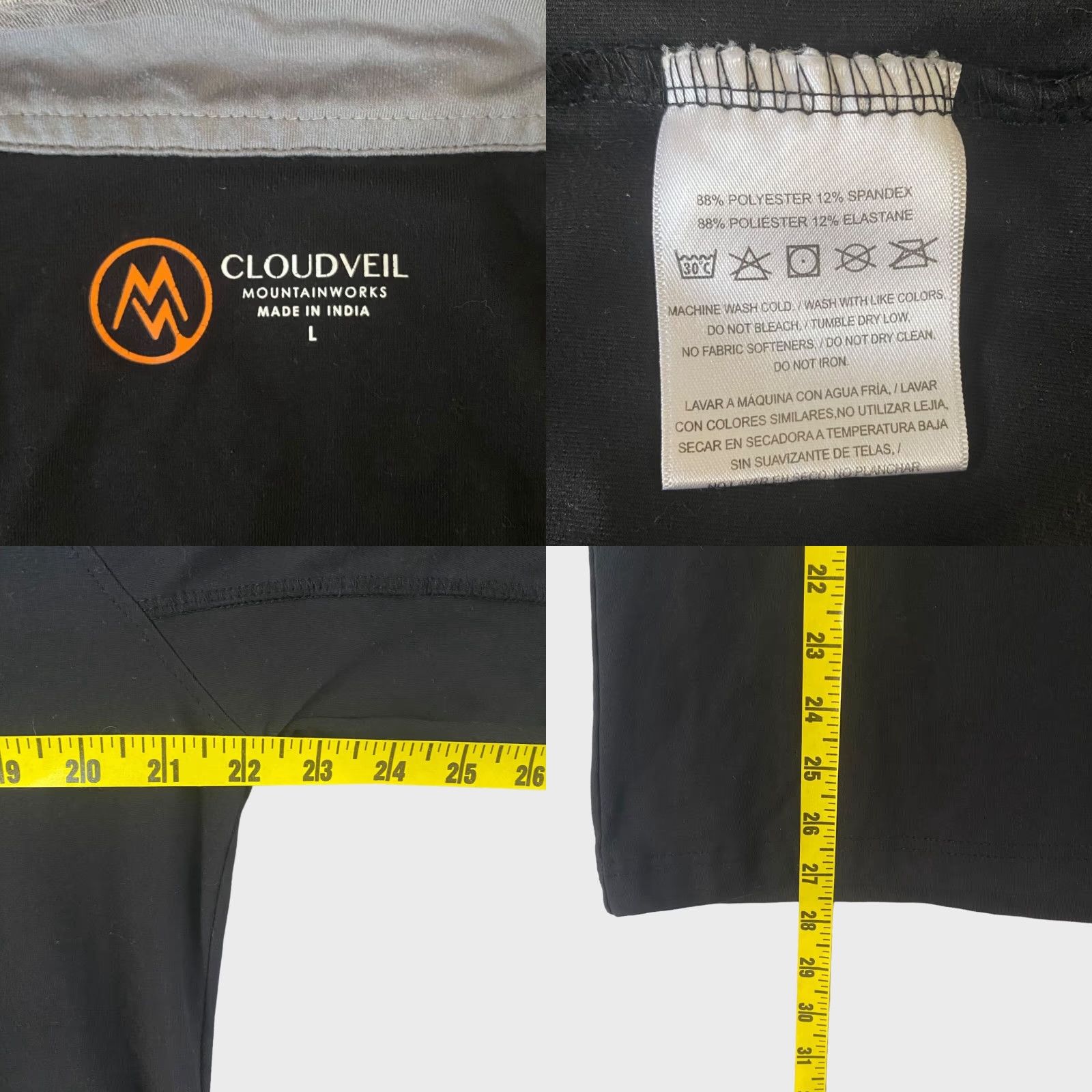 Vintage Cloudveil Athletic Quarter-Zip Sweatshirt Black Men's Large Mock Neck Pullover Size US L / EU 52-54 / 3 - 8 Thumbnail
