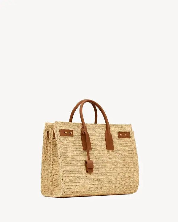 Saint Laurent Paris o1bcso1str0326 Size: OS/Sac De Jour Medium Raffia in Beige Size ONE SIZE - 5 Thumbnail