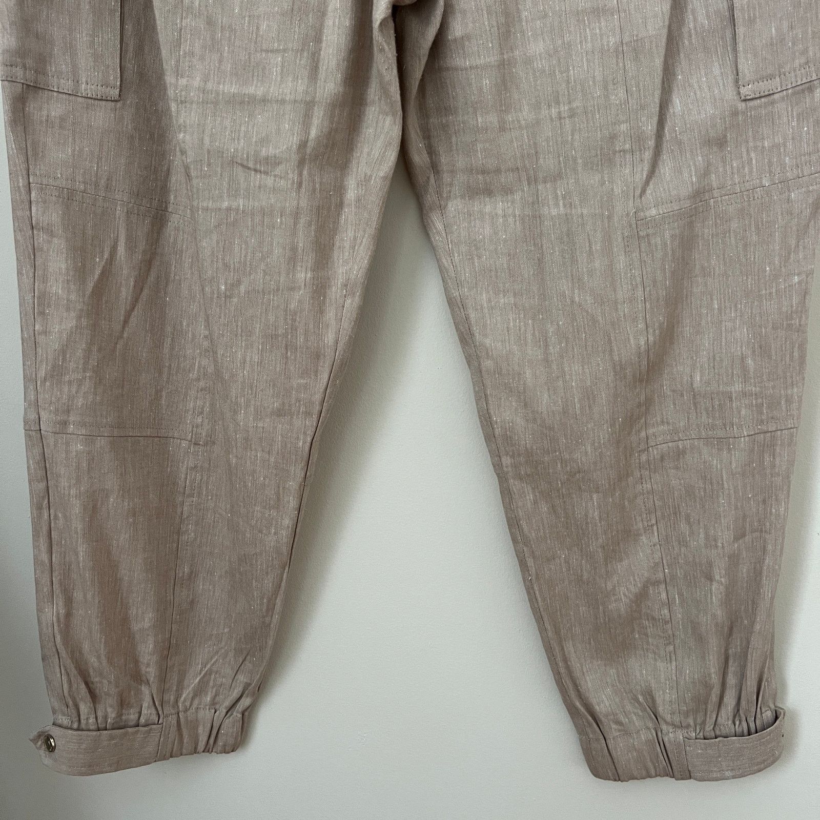 Reiss REISS Womens Cargo Style Linen Blend Trousers Size 10 Size 32" / US 10 / IT 46 - 3 Thumbnail