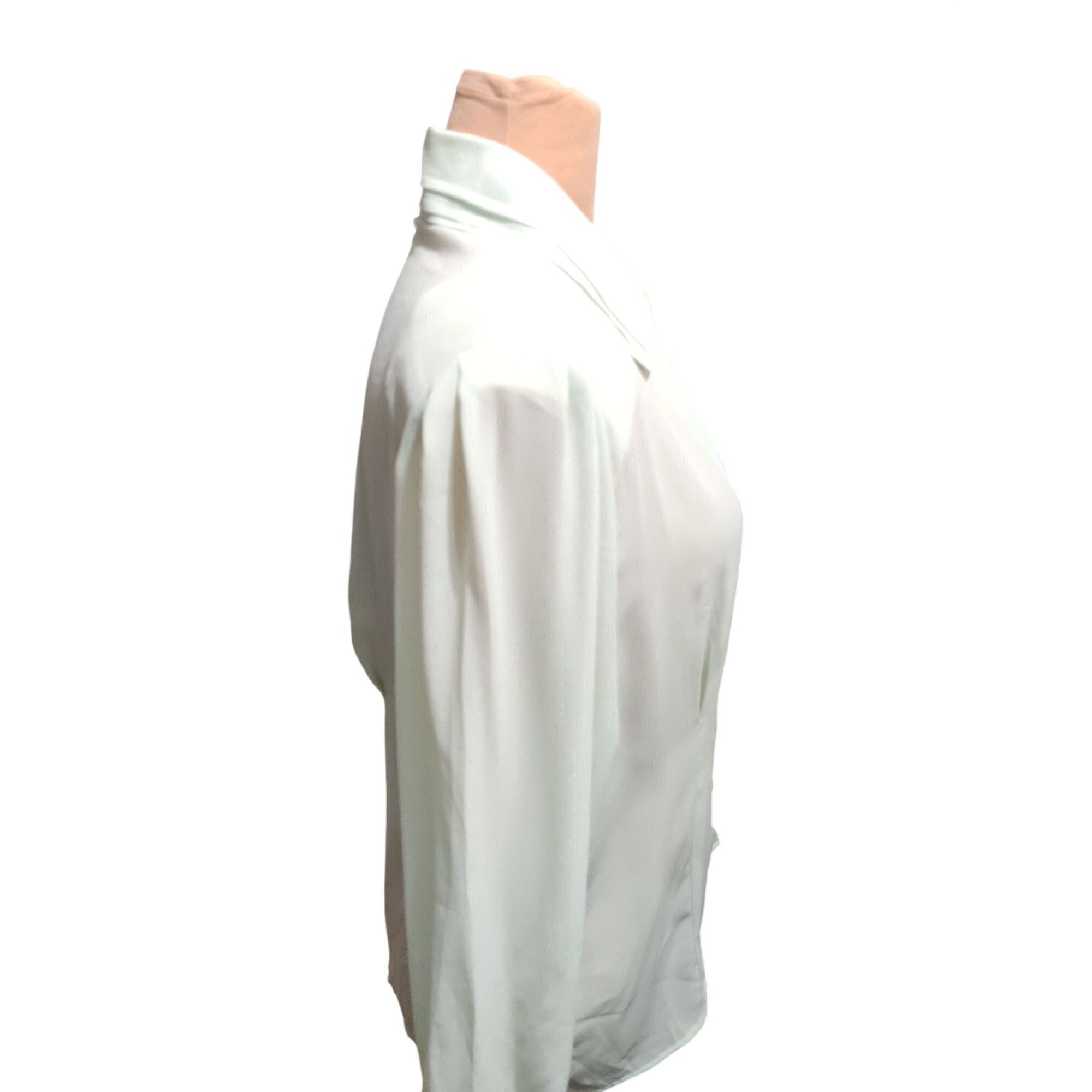 Vintage Vintage Plus Size 18 Mint Green Blouse Double Breasted Butto Size XXL / US 16-18 / IT 52-54 - 9 Thumbnail