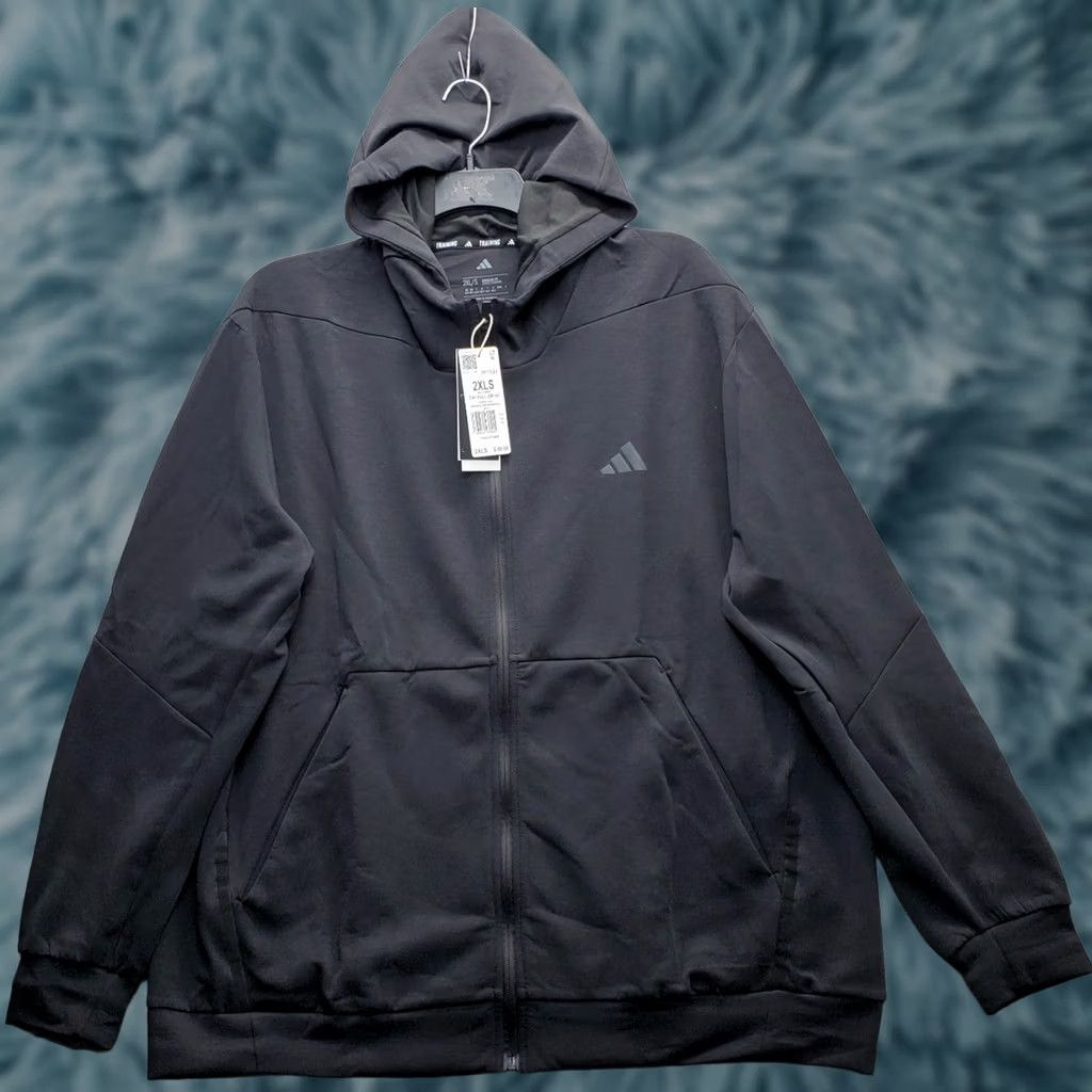 Adidas Adidas Training Track Jacket Mens 2XL/S Black Regular Fit Hooded Full-Zip IY1131 Size US XXL / EU 58 / 5 - 1 Thumbnail