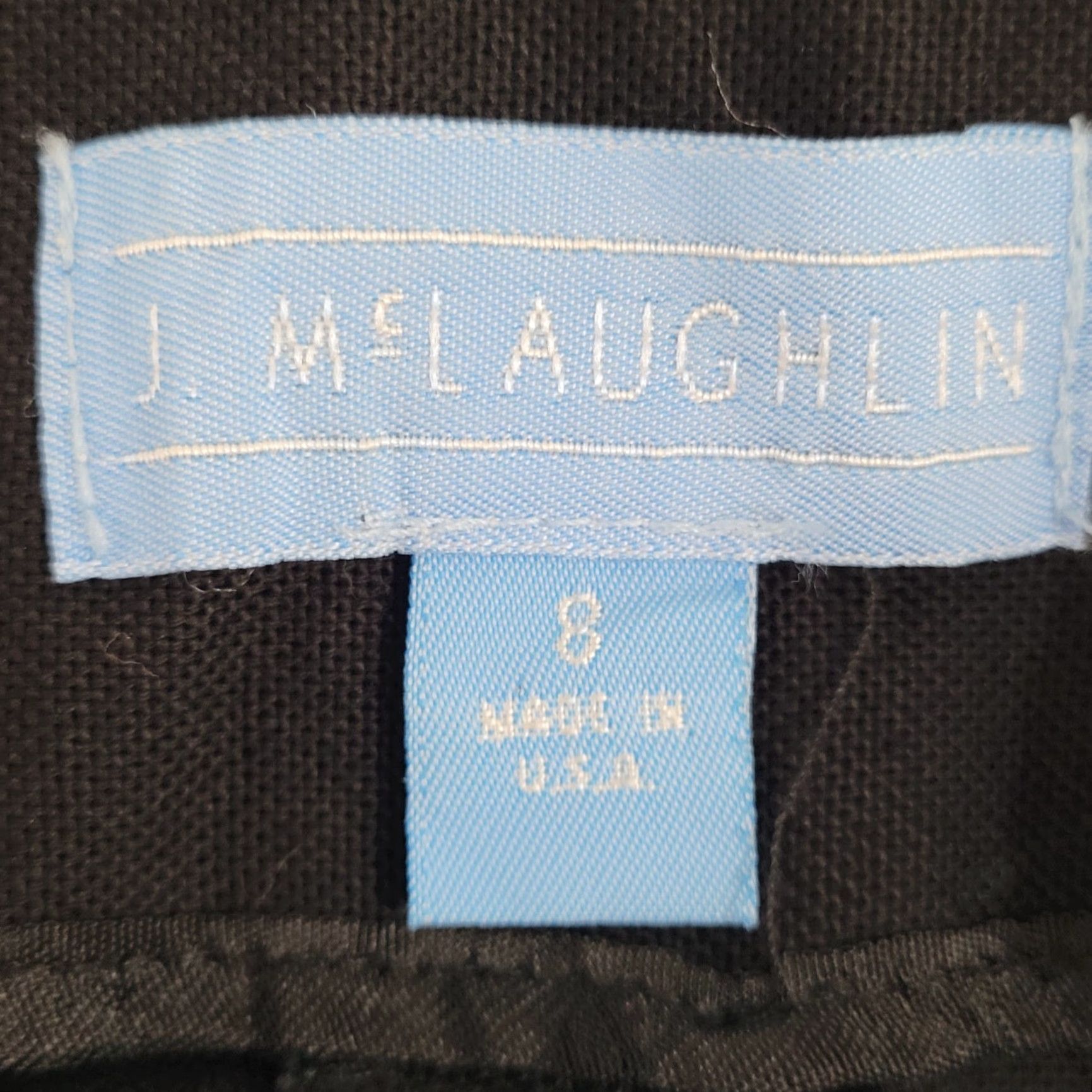 J.McLaughlin J. McLaughlin Black Cotton Cropped Pants Women Size 8 (30x25) Mid Rise Stretch Size 30" / US 8 / IT 44 - 3 Thumbnail