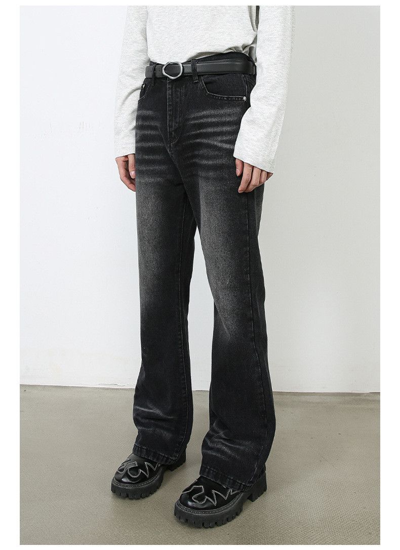 Japanese Brand × Vintage Japanese retro loose straight-leg whisker flared jeans Size US 32 / EU 48 - 4 Thumbnail