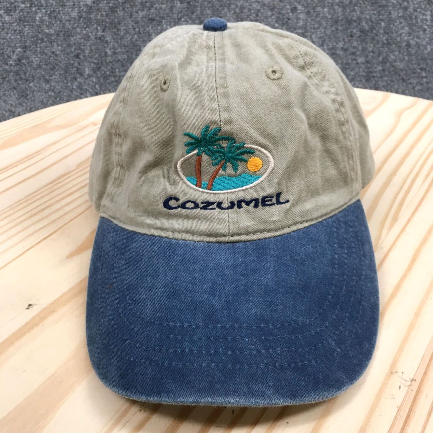 Vintage Otto Cozumel Baseball Cap Unisex Brown Blue OS Adjustable Curved Brim Embroidered Size ONE SIZE - 2 Thumbnail