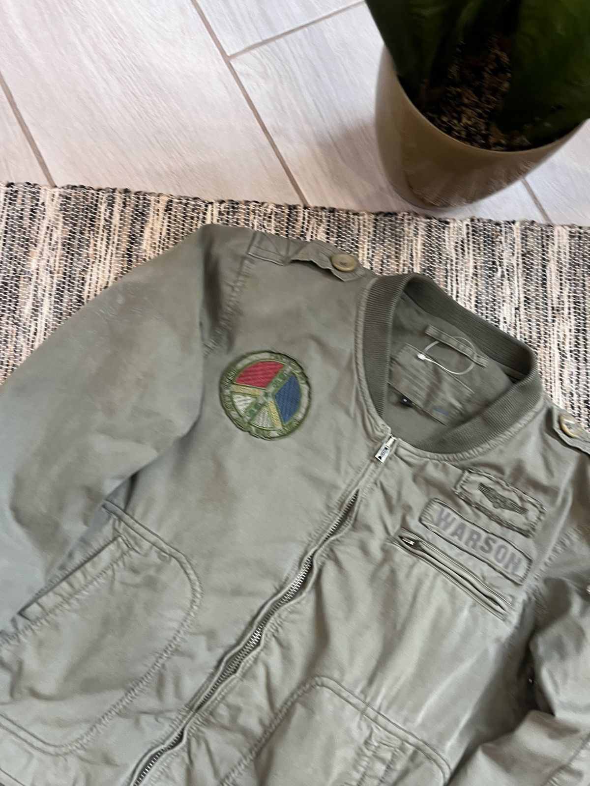 Harley Davidson × Vintage Vintage Warson Motors military jacket Hippie style bomber Size L / US 10 / IT 46 - 6 Thumbnail