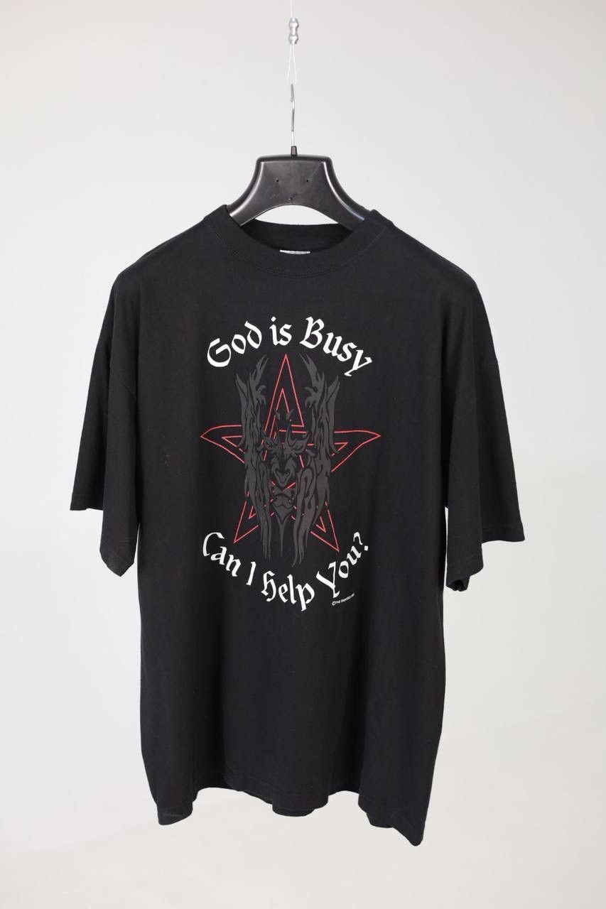 Vintage Vintage DarkSide "Gods Busy Can I Help You?" t-shirt Size US XL / EU 56 / 4 - 1 Thumbnail