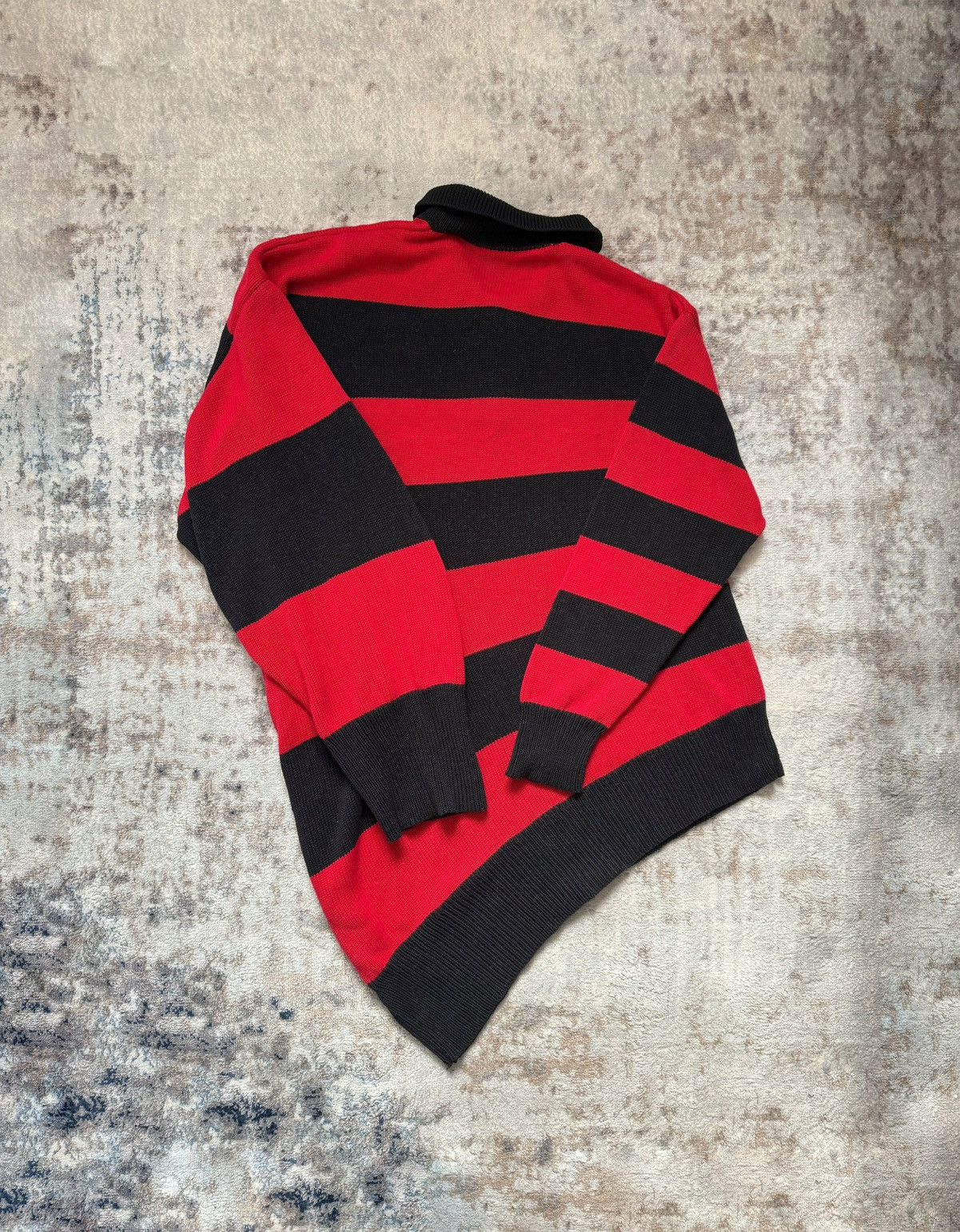 Balenciaga Balenciaga Striped Assymetric Sweater Size US XL / EU 56 / 4 - 5 Thumbnail