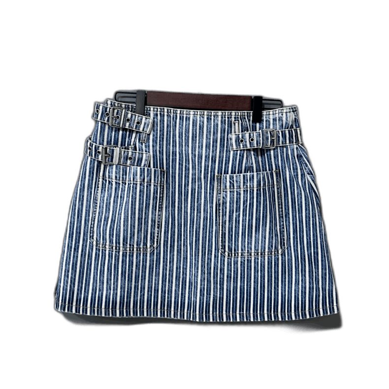 Dior Striped Denim Short Skirt by Dior-2505 Size 26" / US 2 / IT 38 - 1 Thumbnail