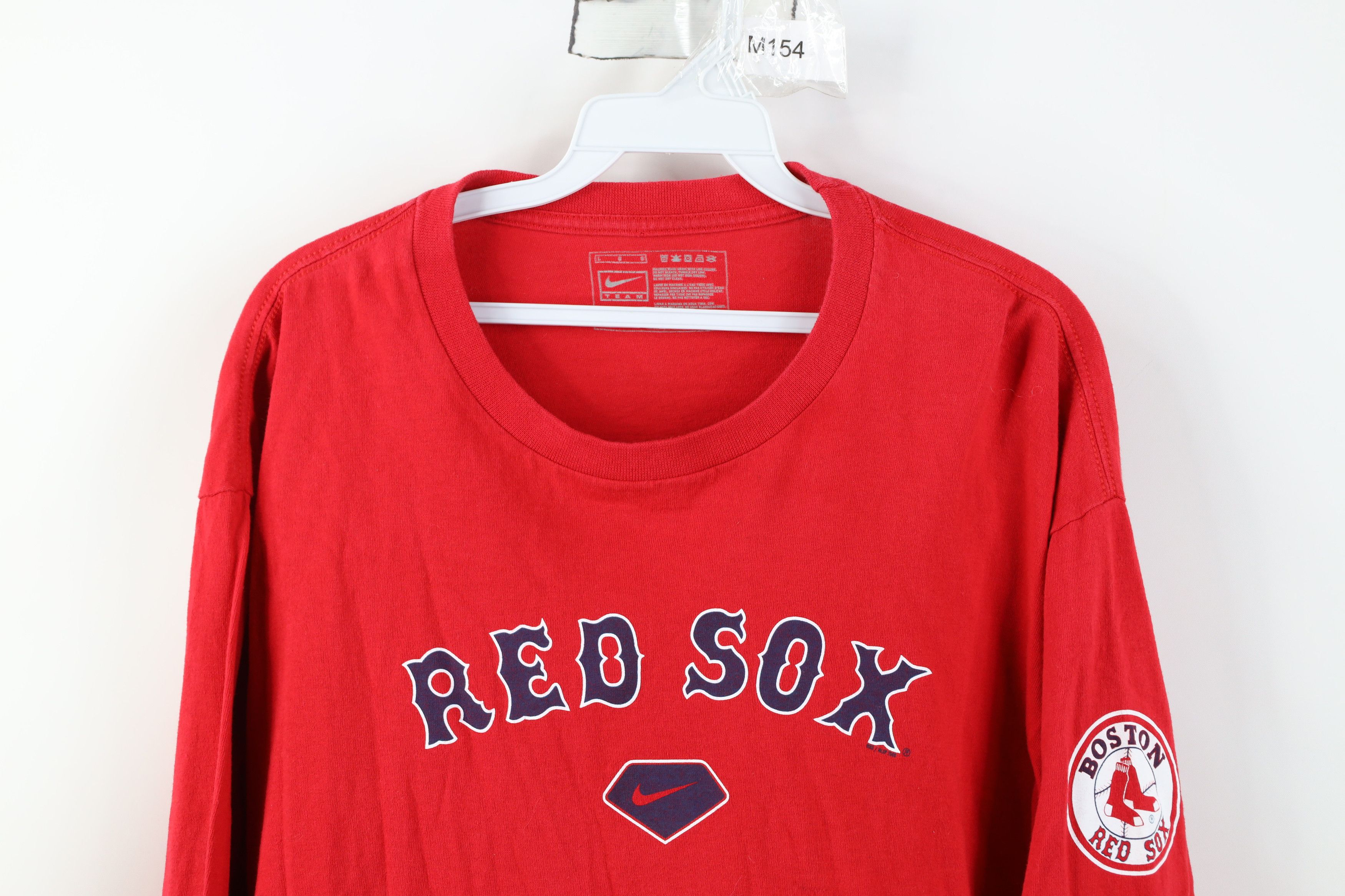 Nike Vintage Nike Swoosh Boston Red Sox Long Sleeve T-Shirt Size US L / EU 52-54 / 3 - 2 Thumbnail