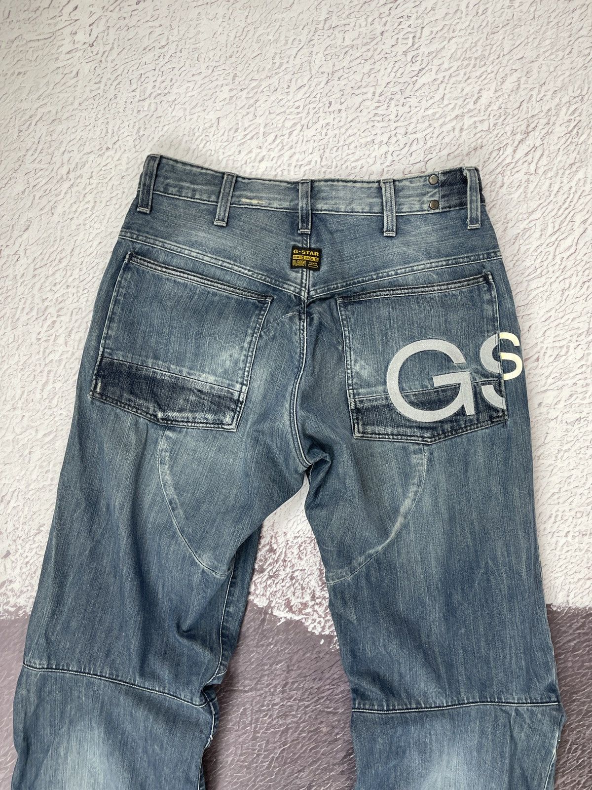 G-Star G-Star Raw vintage Elwood loose prisoner Monty embro jeans Size US 31 - 14 Thumbnail