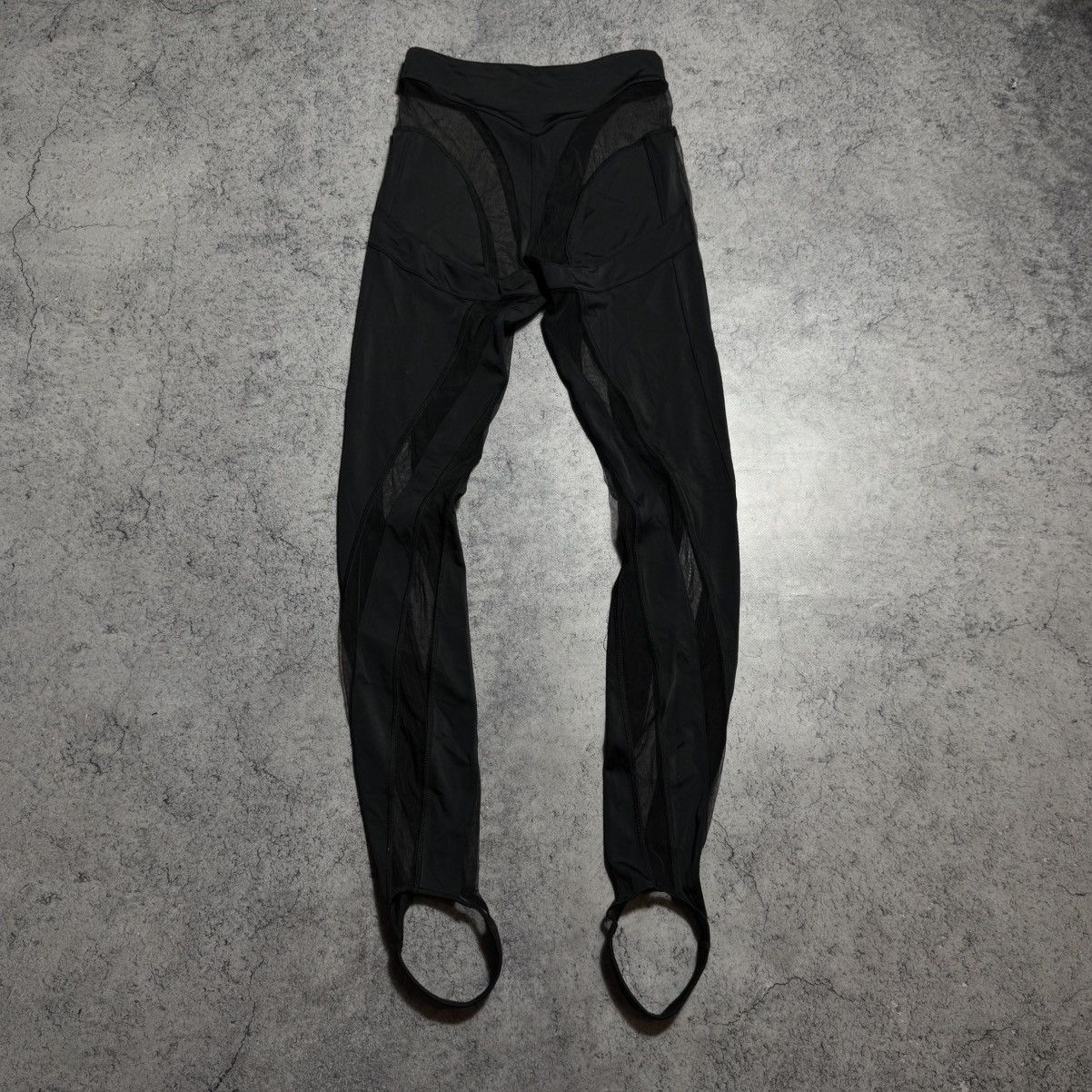H&M × Mugler Rare Mugler H&M Mesh Panel Stirrup Leggings Size 27" / US 4 / IT 40 - 2 Thumbnail