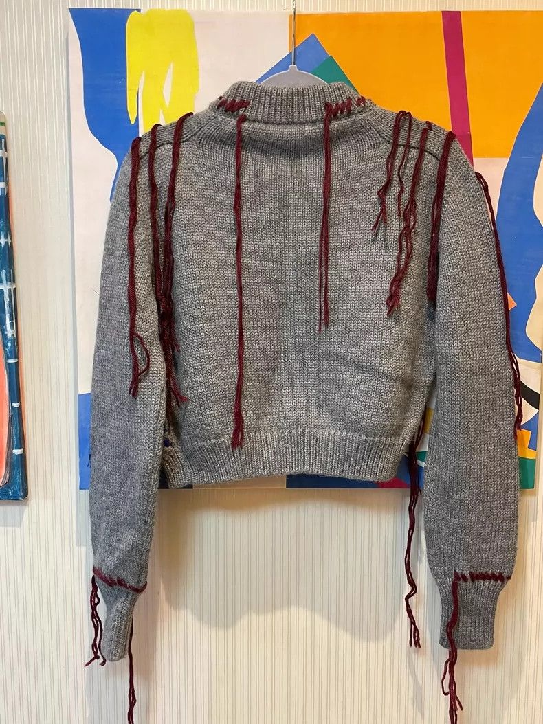 Loewe LOEWE Colorful short wool sweater with fringe decoration Size S / US 4 / IT 40 - 5 Thumbnail