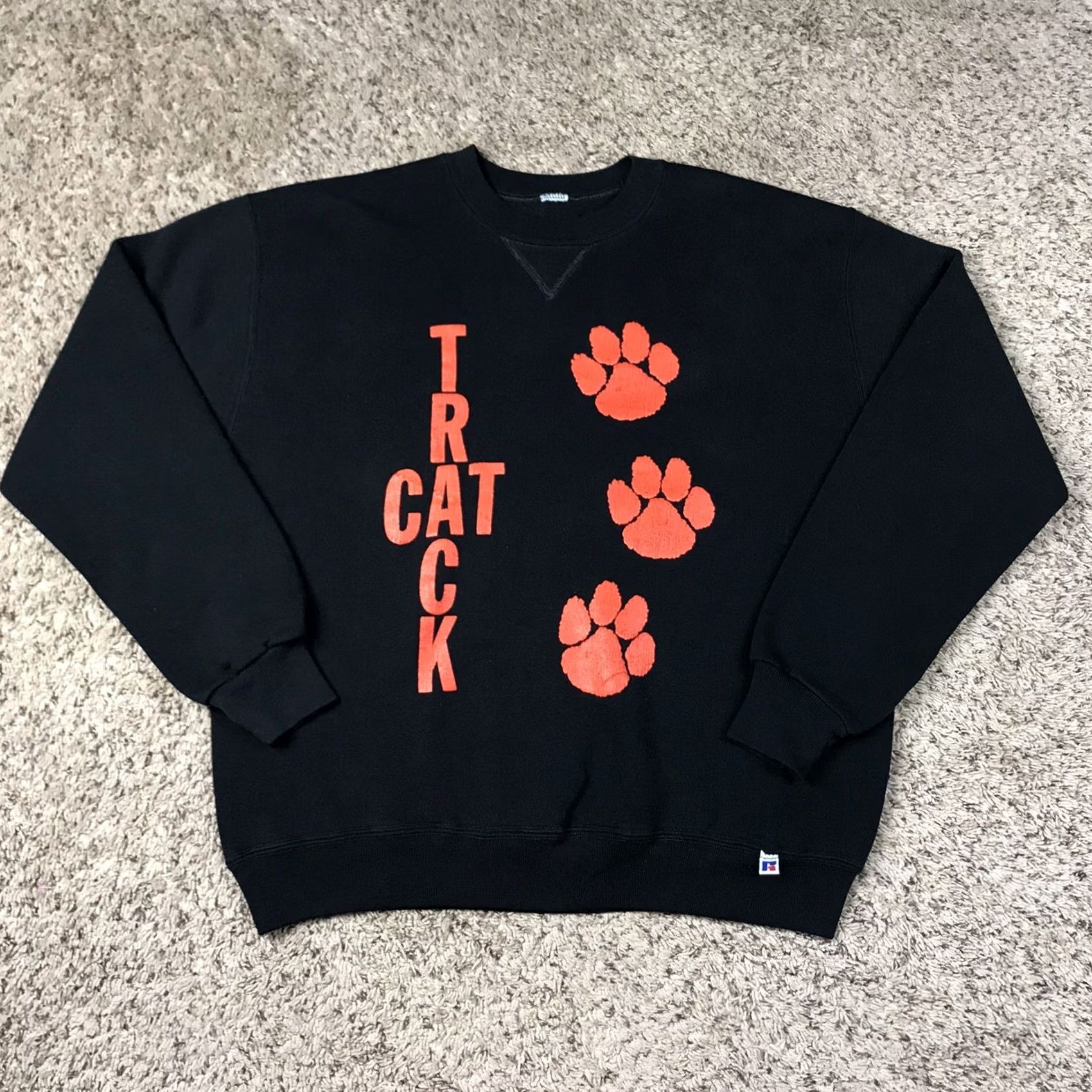 Russell Athletic VINTAGE Russell Athletic Grunge Crewneck Sweatshirt Medium Black Graphic 90s Mens Size US M / EU 48-50 / 2 - 2 Thumbnail