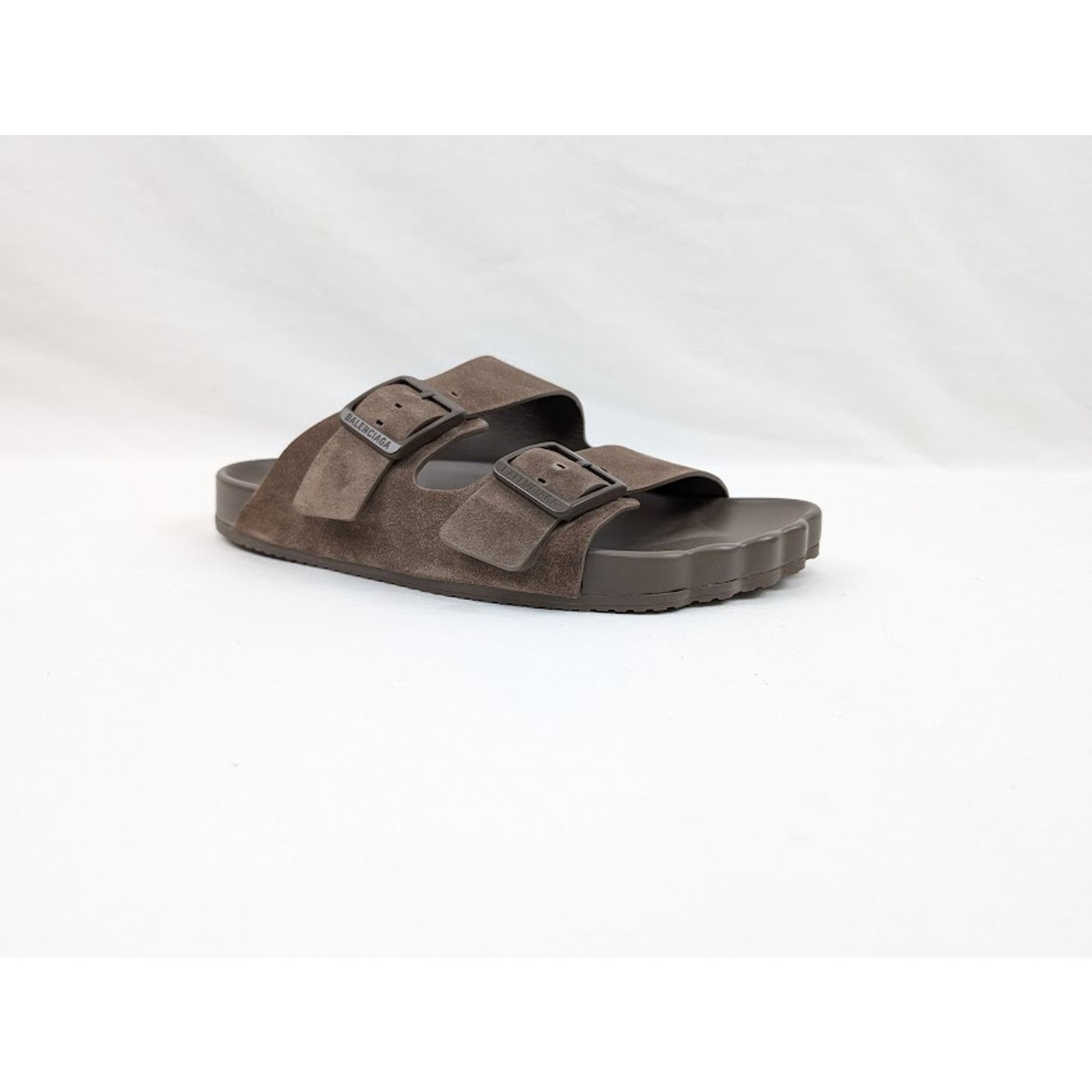 Balenciaga o1rshd1 Q:2 / Sunday Suede Sandals in Cold Brown Size US 8 / EU 41 - 1 Thumbnail