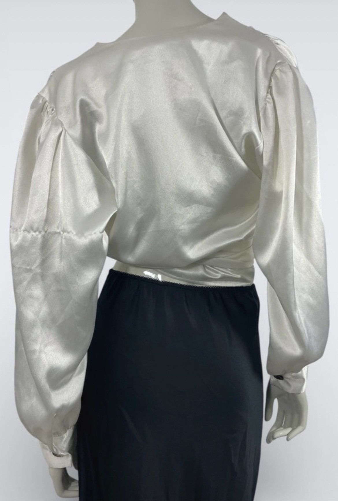 Yves Saint Laurent Satin Ivory Blouse by Yves Saint Laurent Size M / US 6-8 / IT 42-44 - 3 Thumbnail