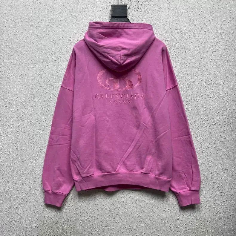 Balenciaga Balenciaga Pink Front and Back Embroidered Sweatshirt Hood Size US M / EU 48-50 / 2 - 2 Thumbnail