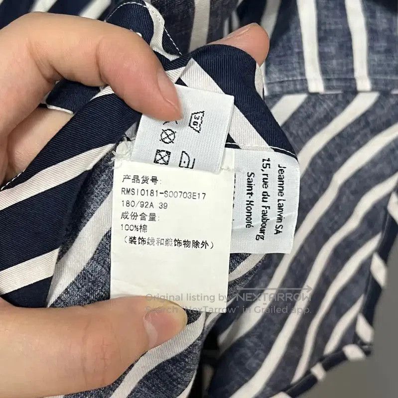 Lanvin Lanvin Striped Cotton Short Sleeve Shirt for Men . Size US M / EU 48-50 / 2 - 3 Thumbnail