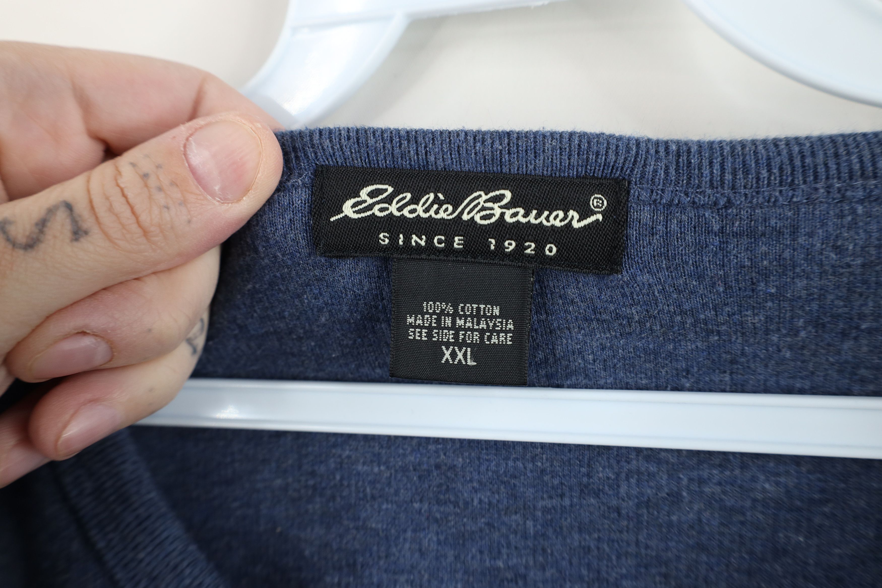 Eddie Bauer Vintage 90s Eddie Bauer Ribbed Knit Long Sleeve T-Shirt Size US XXL / EU 58 / 5 - 4 Thumbnail