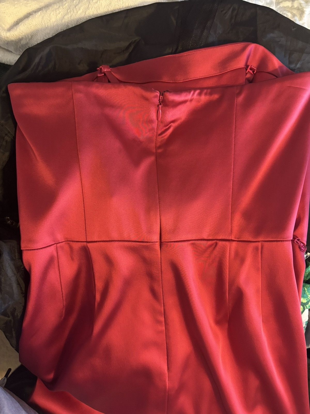 White House Black Market Red Satin Mini Dress White House Black Market size 2 New Size XS / US 0-2 / IT 36-38 - 6 Thumbnail