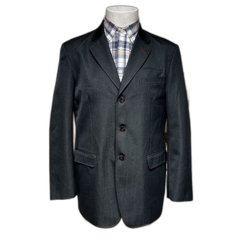 Vintage Burberry Men's Slim Gray Suit Jacket