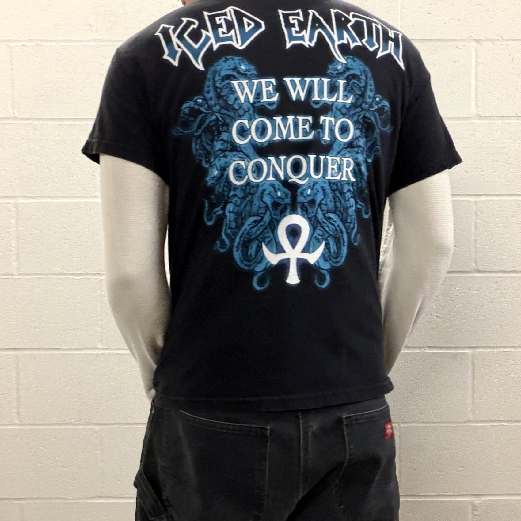 Vintage Y2K Iced Earth Shirt Mens Medium Black We Will Conquer Metal Band Tee Size US M / EU 48-50 / 2 - 2 Thumbnail