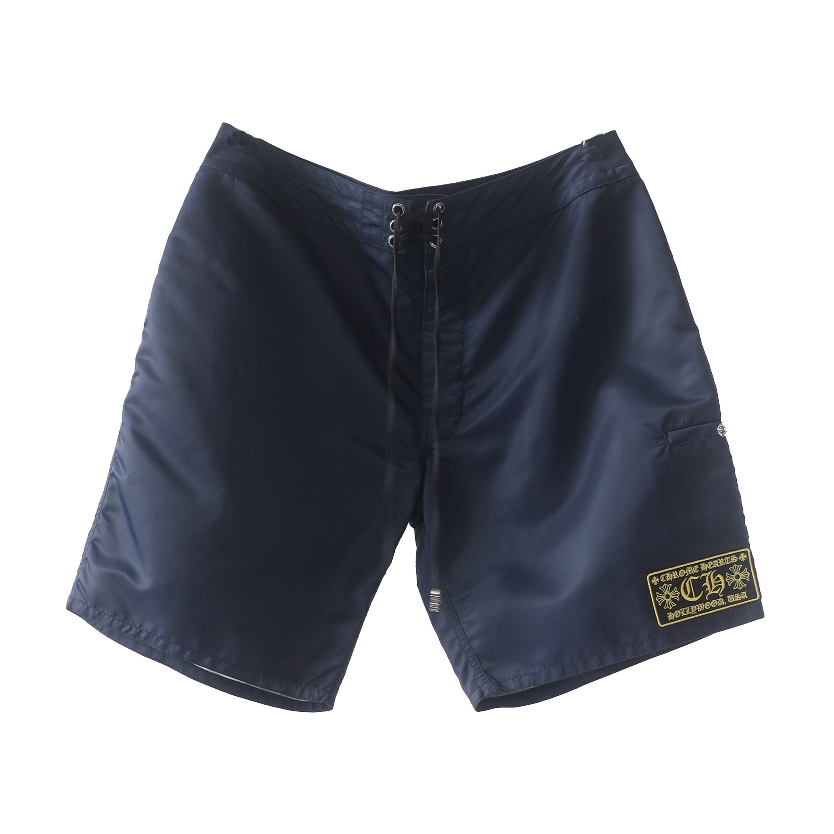 Chrome Hearts CHROME HEARTS NAVY CH PATCH BOARD SHORTS Size US 34 / EU 50 - 1 Thumbnail