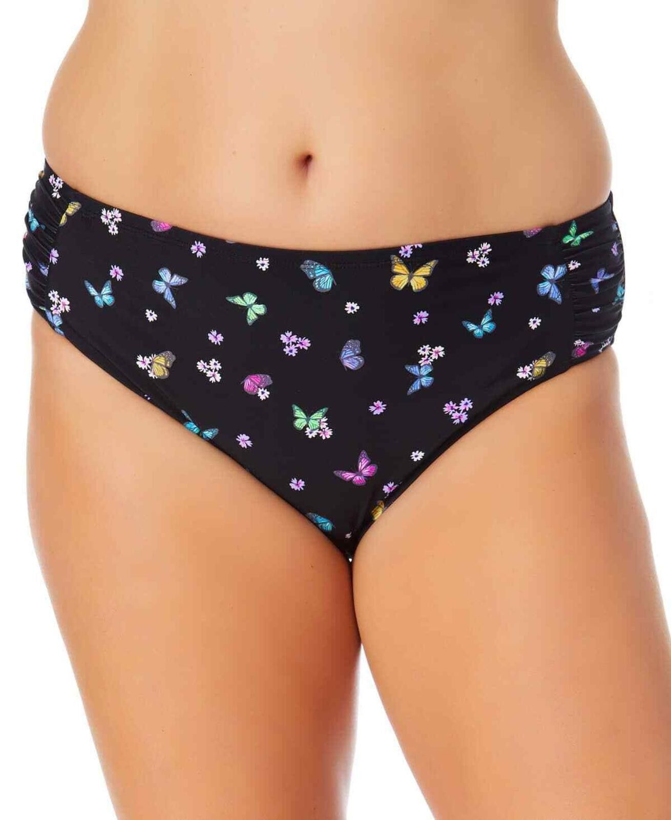 Other California Waves Plus Size Butterfly-Print Bikini Bottoms Size ONE SIZE - 1 Thumbnail