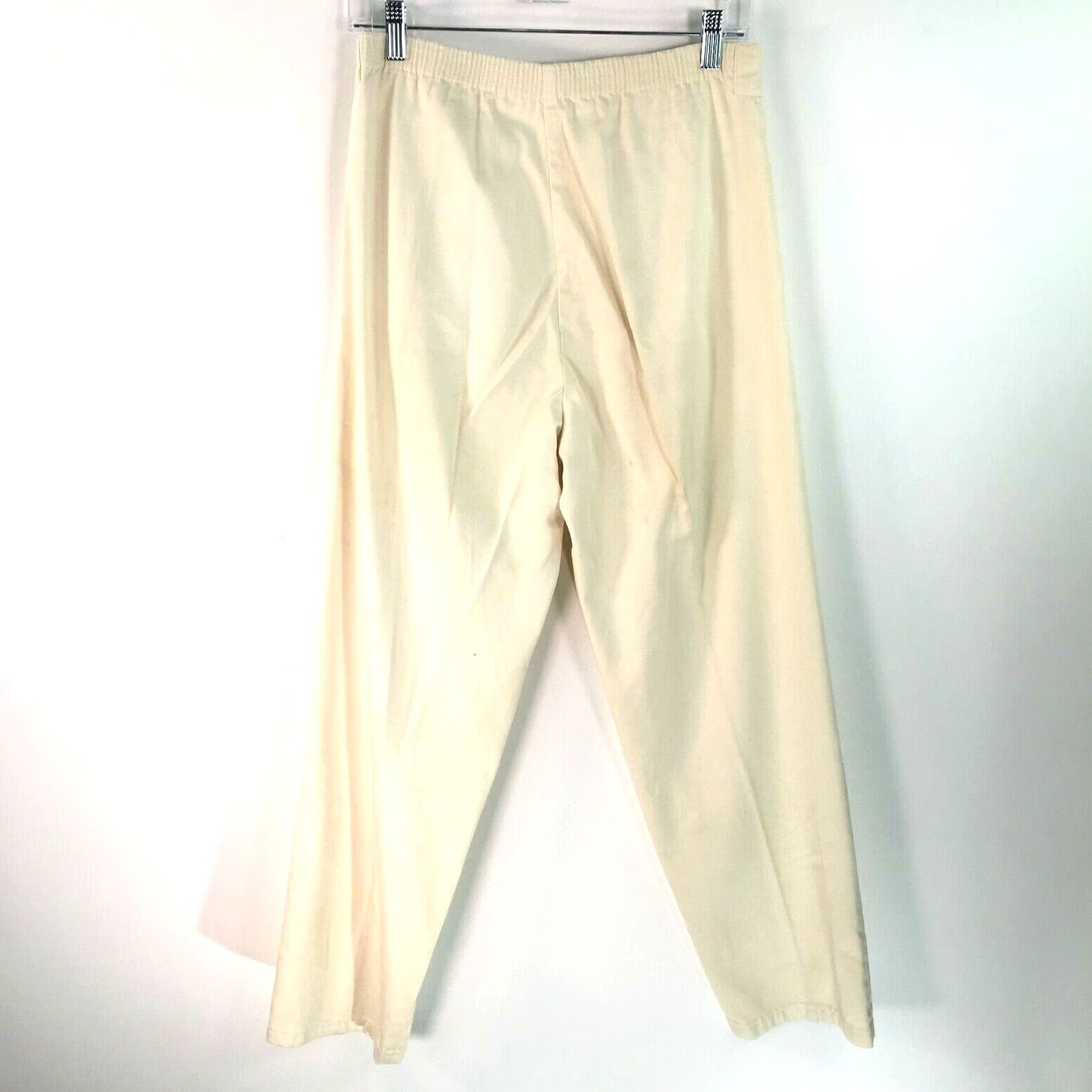 Vintage VINTAGE Casual Pleated Ivory Dress Pants Womens Size 30 High Rise Regular 29 Inseam Wool Acetate Size 30" / US 8 / IT 44 - 2 Thumbnail