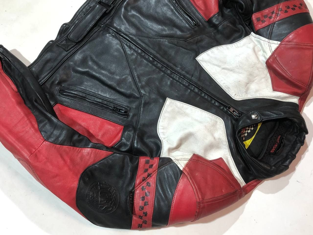Vintage MQP Racing Moto Avangarde Leather Jacket Vintage Size US L / EU 52-54 / 3 - 7 Thumbnail