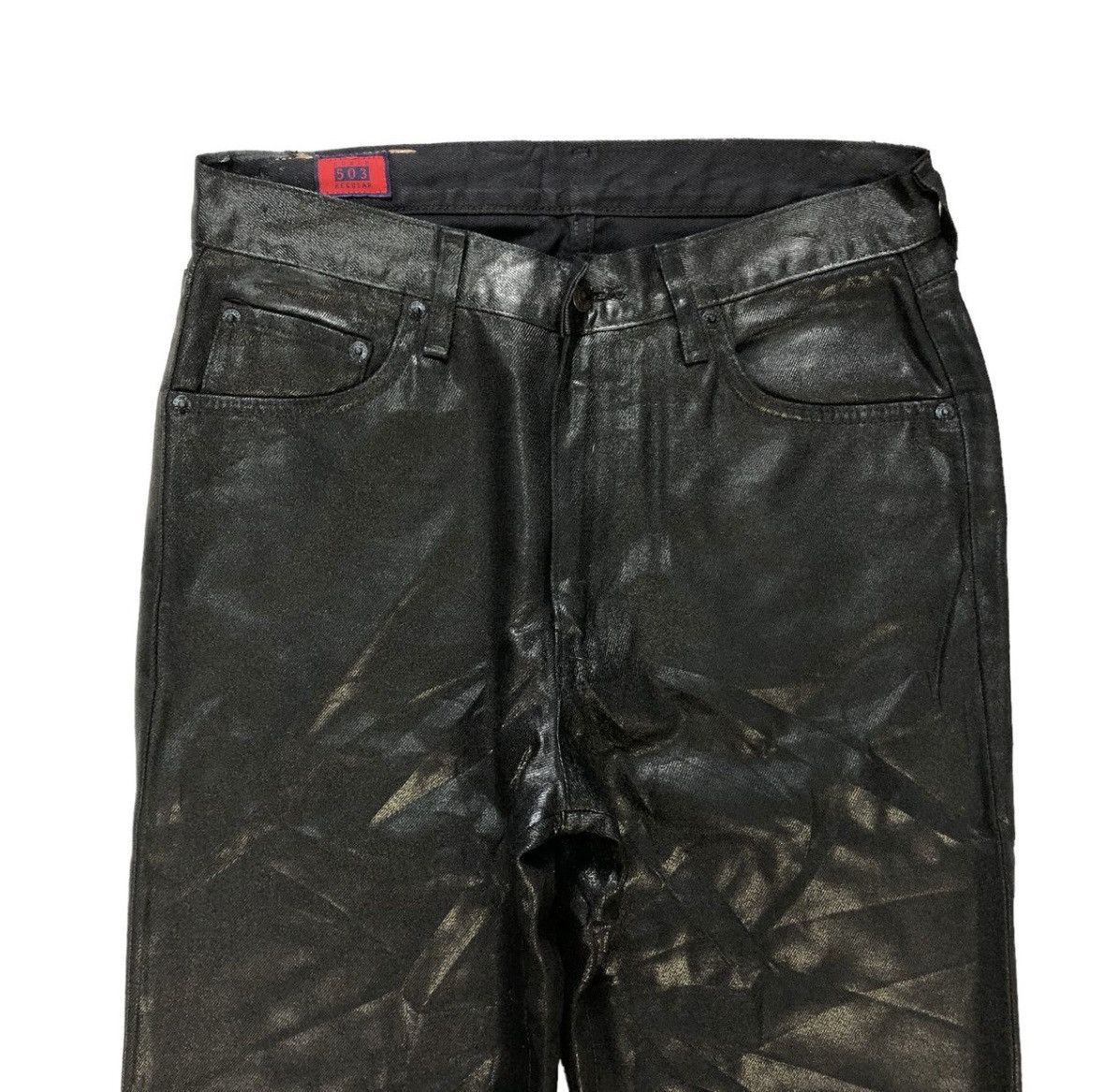 Edwin EDWIN 503ZZ WAXED BLACK DENIM PANTS #7356-139 Size US 29 - 2 Thumbnail