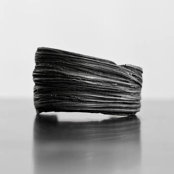 DETAJ Detaj Distressed Hair Texture 925 2-Tone Silver Bracelet Size ONE SIZE - 5 Thumbnail