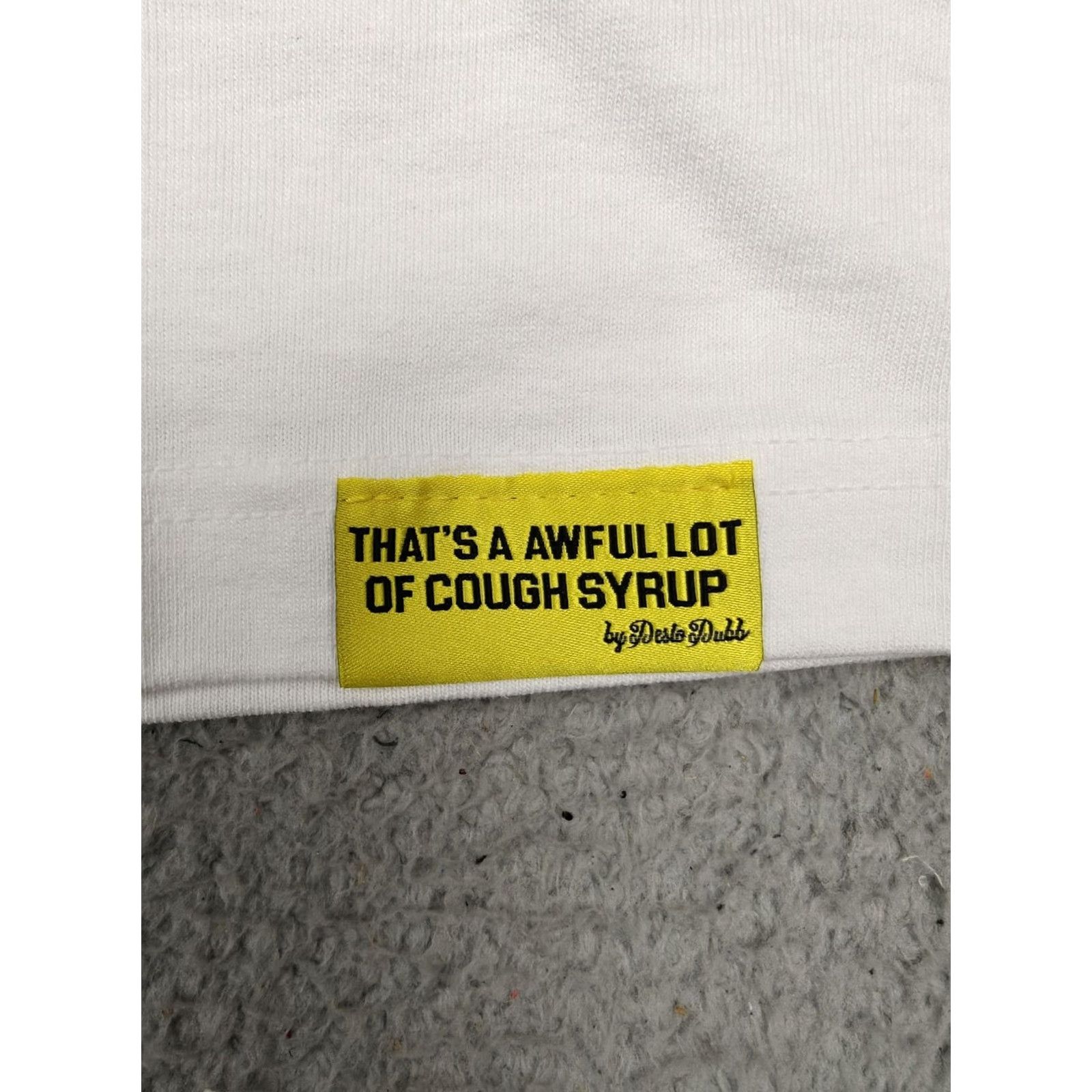 Vintage VINTAGE Awful Lot Of Cough Syrup x Lost Hills Shirt Mens XL White Heavyweight Tee New Size US XL / EU 56 / 4 - 3 Thumbnail