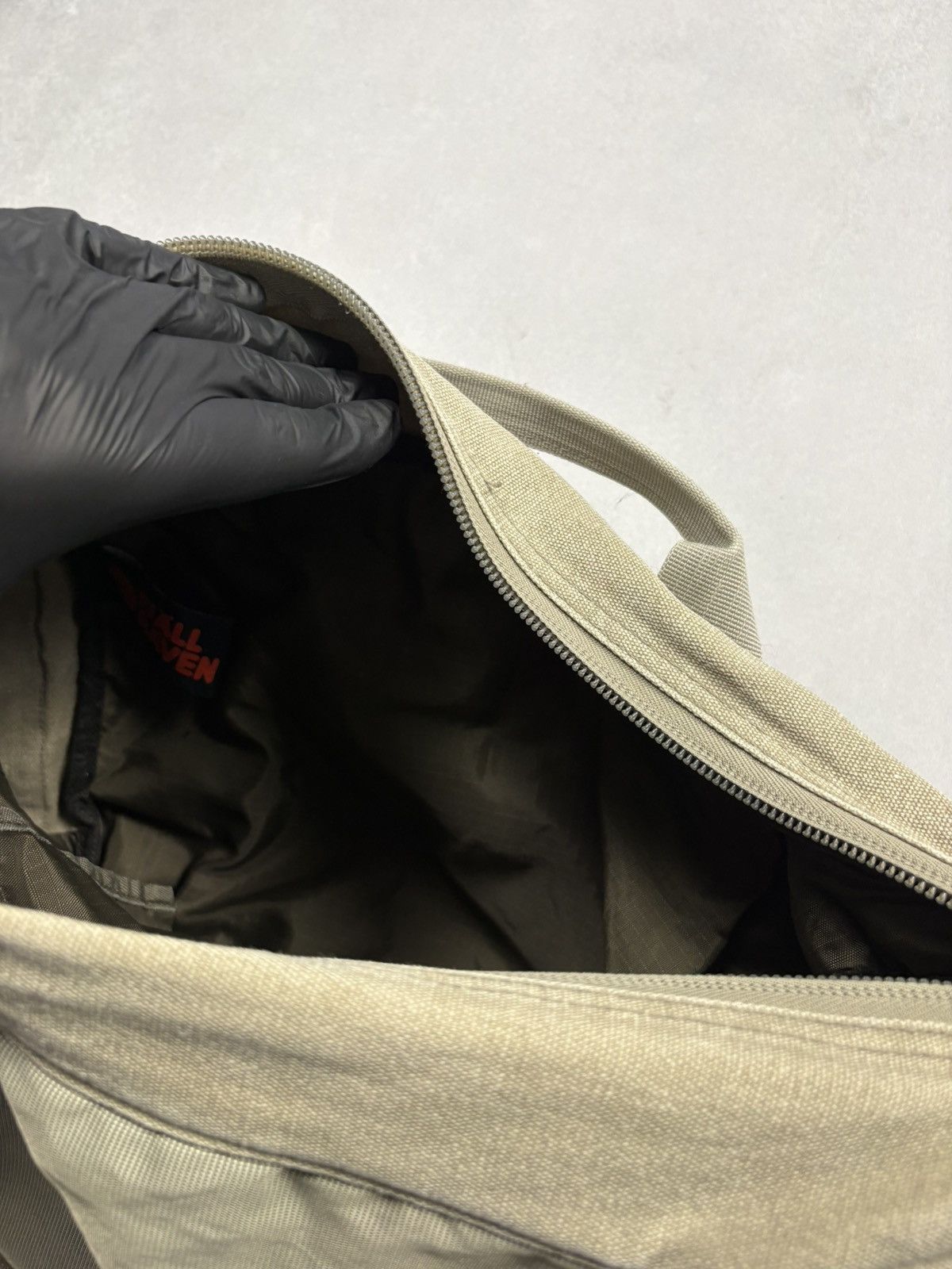 Fjallraven Fjällräven Canvas Shoulder Messenger Bag Beige Vintage Y2K Size ONE SIZE - 12 Thumbnail