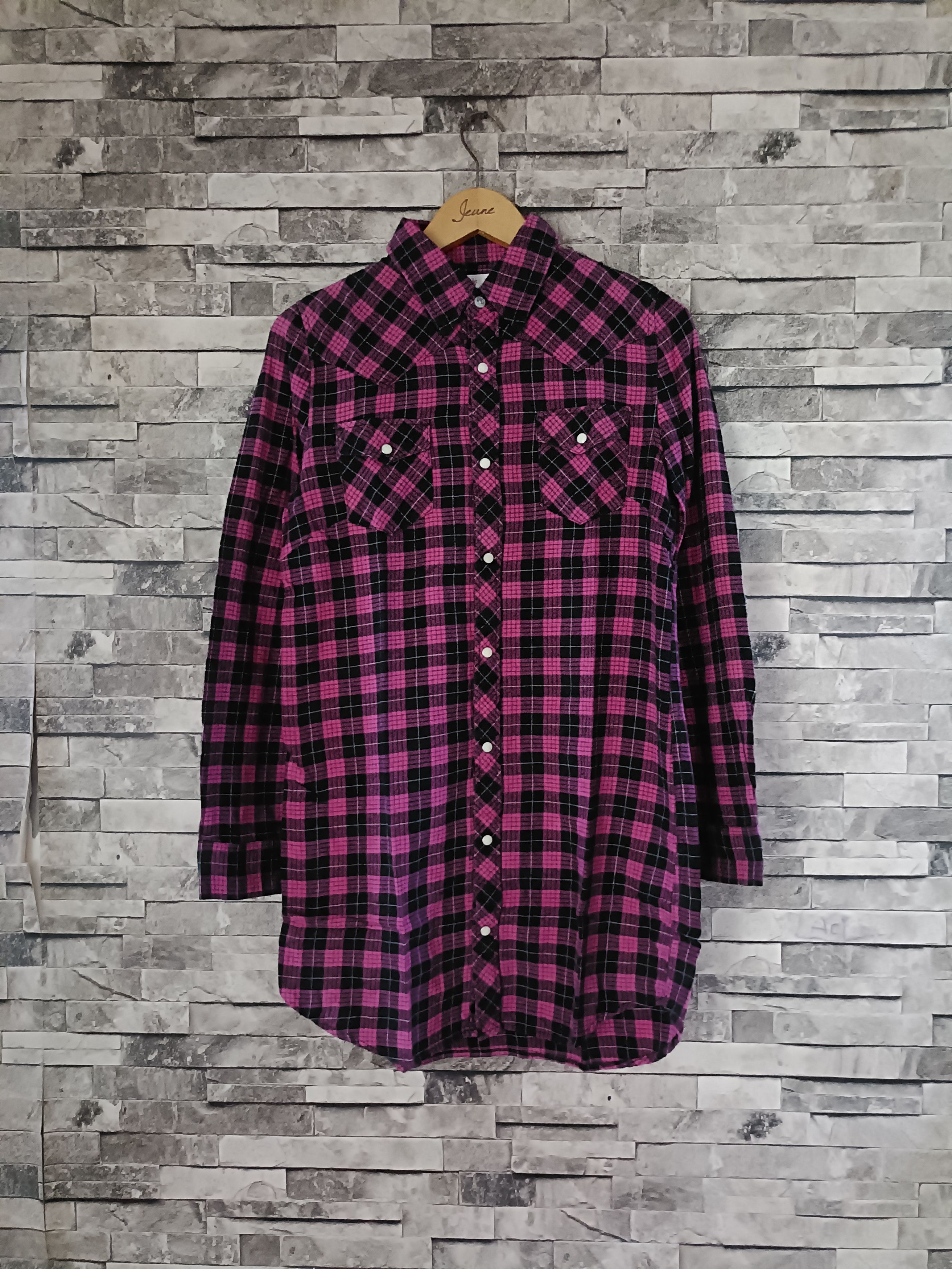 Edwin × Japanese Brand × Vintage Miss Edwin long flannel shirt Size L / US 10 / IT 46 - 1 Thumbnail