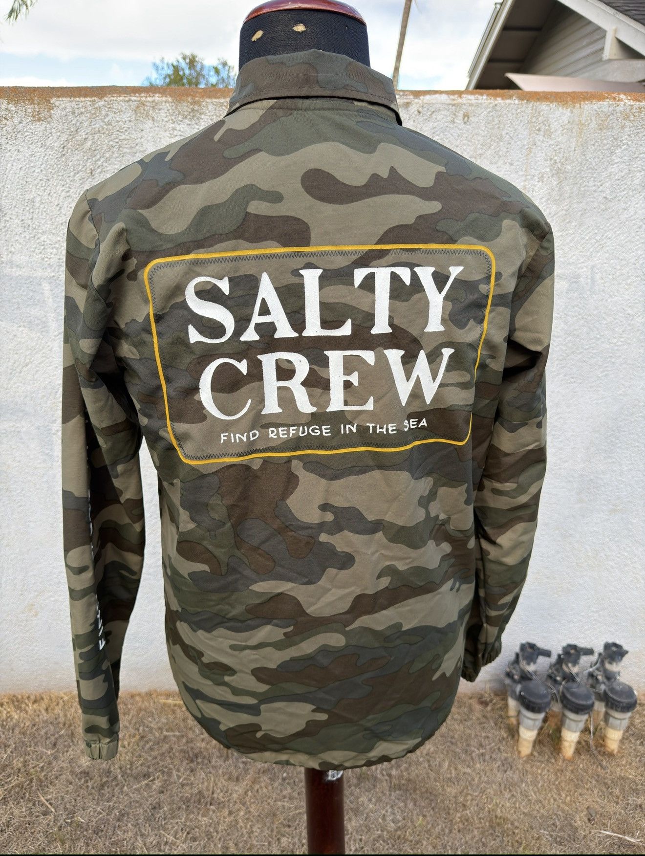 Other Salty Crew Mens S Camouflage Rain Jacket Relaxed Fit Fishing Size US S / EU 44-46 / 1 - 2 Thumbnail